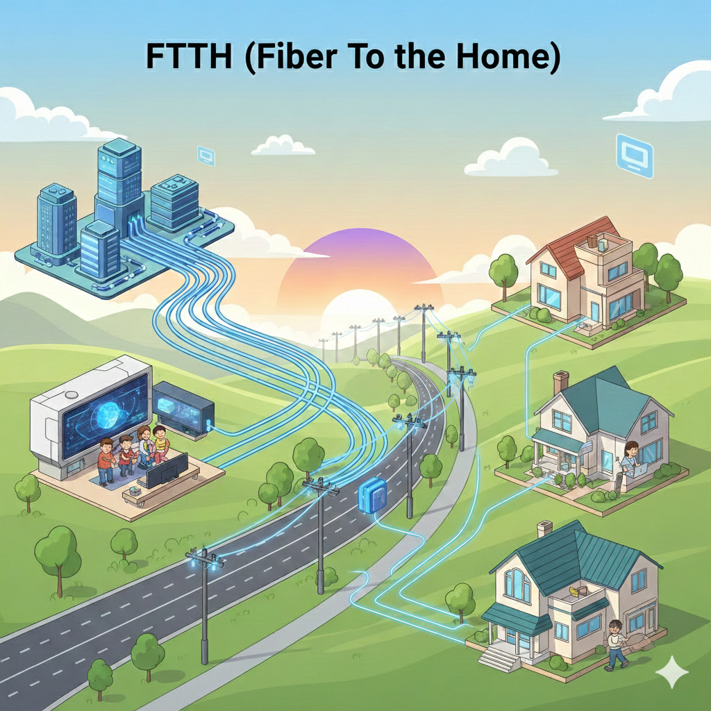 Jaringan internet fiber optic untuk rumah dan bisnis